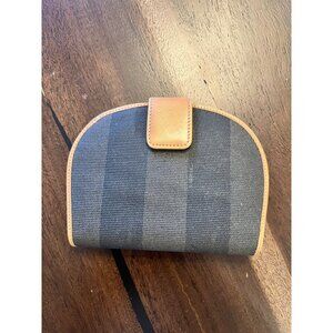 Fendi Vintage Pequin Stripe Half-moon Wallet